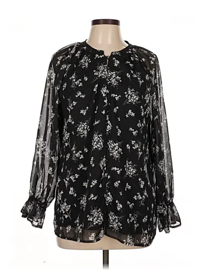 Pre-owned Unbranded Long Sleeve Blouse In Black