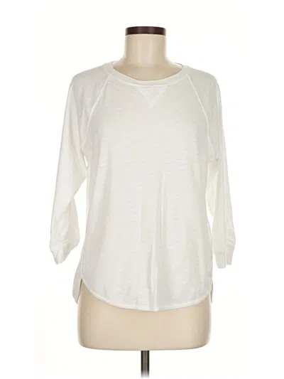 Pre-owned Dkny Sport 3/4 Sleeve T-shirt In White