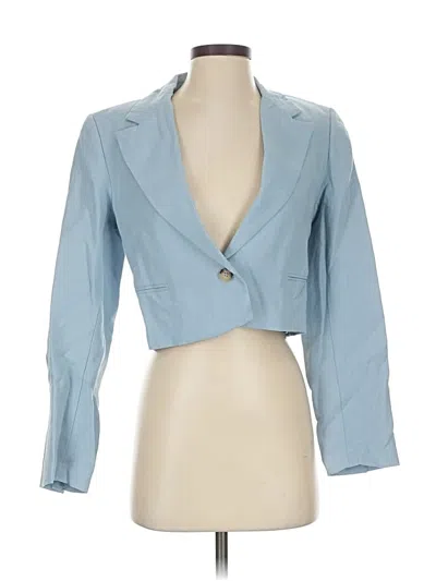 Pre-owned Zara Blazer Jacket In Blue