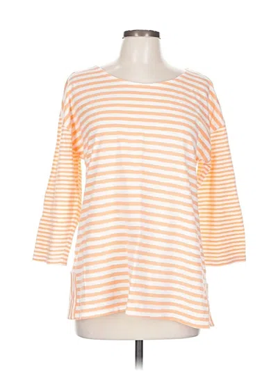 Pre-owned Talbots 3/4 Sleeve T-shirt In Orange