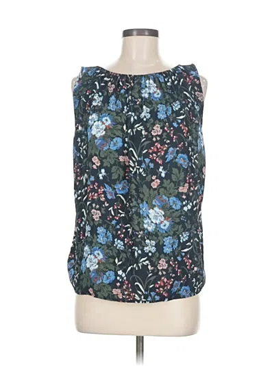 Pre-owned Ann Taylor Loft Outlet Sleeveless Blouse In Blue