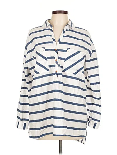 Pre-owned Tribal Long Sleeve Button Down Shirt In White