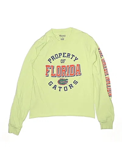 Pre-owned Champion Kids' Long Sleeve T-shirt In Green