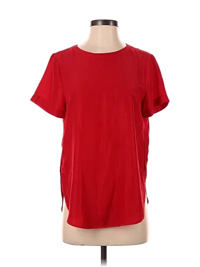 Pre-owned Michael Michael Kors Short Sleeve Top Red Crew Neck Tops