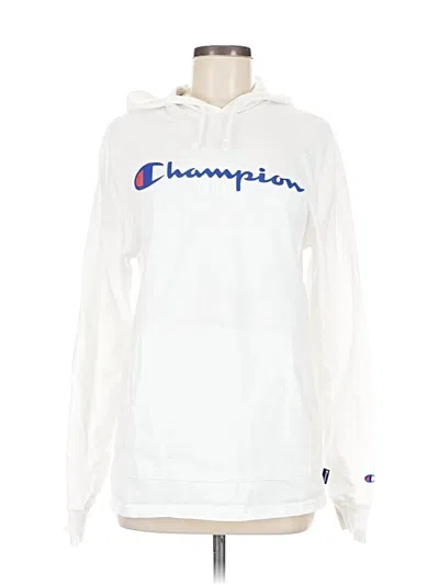 Pre-owned Champion Pullover Hoodie In White