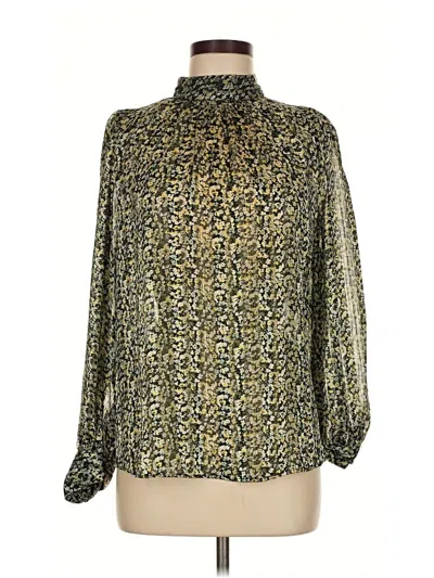 Pre-owned H&m Long Sleeve Blouse In Gold