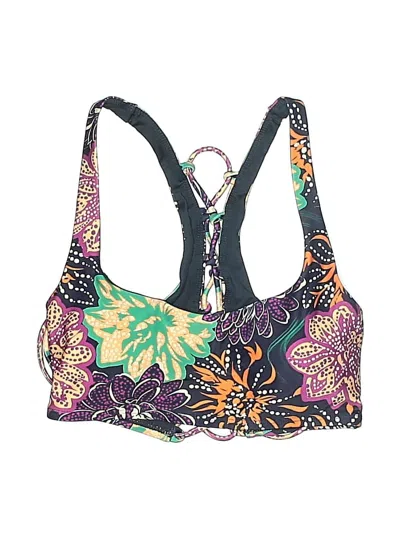 Pre-owned Born Primitive Swimsuit Top Purple Print Pattern Swimwear