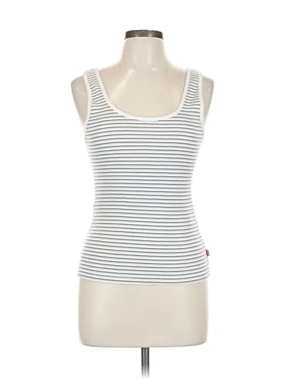 Pre-owned Levi's Tank Top White Strapless Neckline Tops