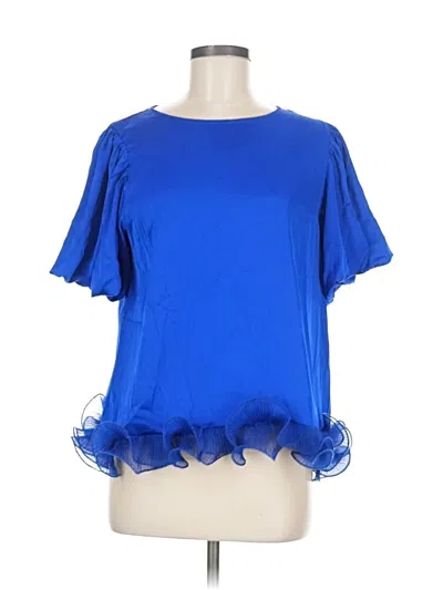 Pre-owned Jodifl Short Sleeve Blouse In Blue