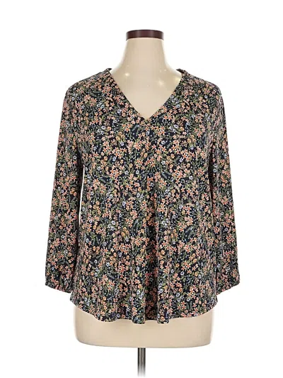 Pre-owned Vince Camuto 3/4 Sleeve Blouse In Brown