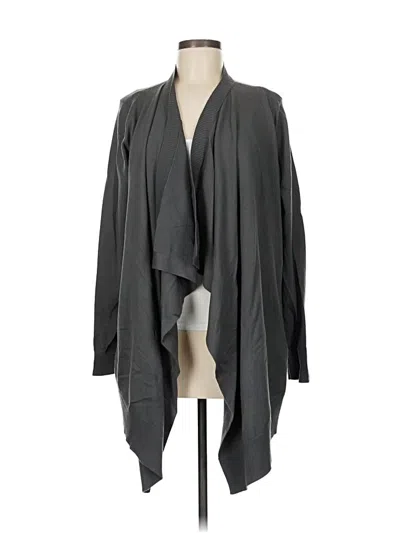 Pre-owned Lands' End Cardigan Sweater In Gray