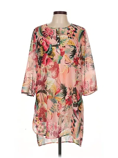 Pre-owned Fig And Flower Casual Dress In Pink