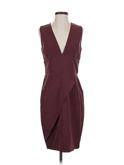 Pre-owned Alexia Admor Cocktail Dress In Burgundy