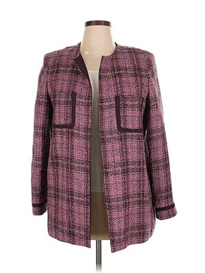 Pre-owned Harve Benard By Benard Holtzman Wool Coat In Purple