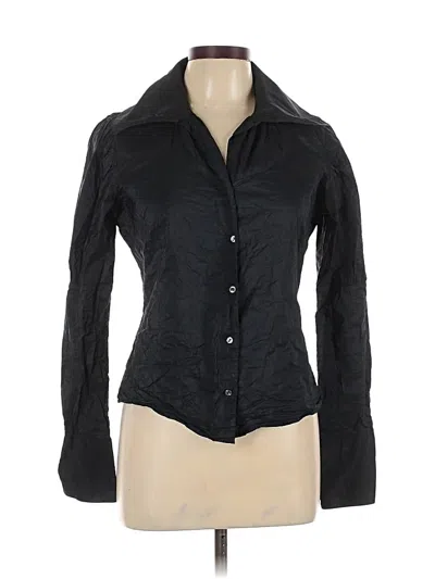 Pre-owned Caliban Long Sleeve Blouse In Black