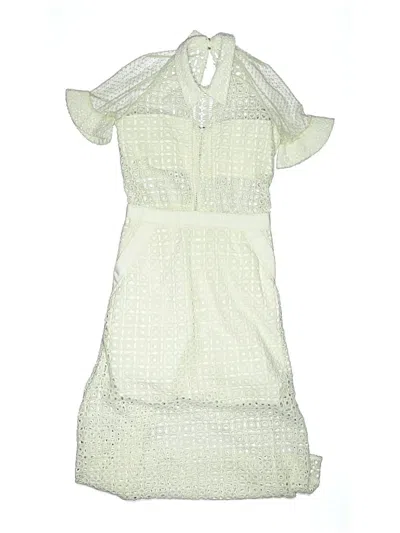 Pre-owned Self-portrait Cocktail Dress In White