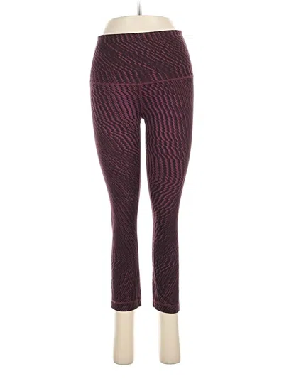 Pre-owned Lululemon Athletica Active Pants In Burgundy