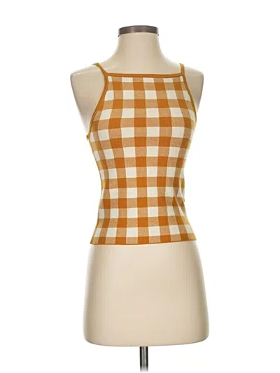 Pre-owned Madewell Tank Top Orange Square Neckline Tops
