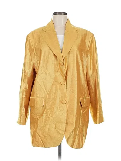 Pre-owned Asos Design Blazer Jacket In Gold