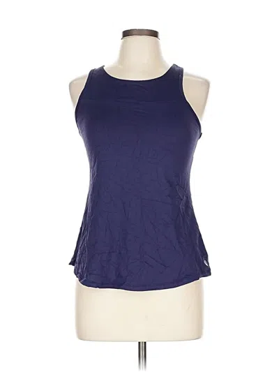 Pre-owned Lija Tank Top Blue Halter Neckline Tops