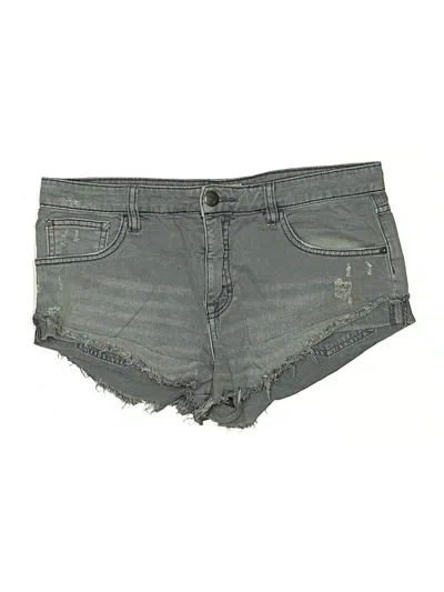 Pre-owned Free People Denim Shorts In Gray