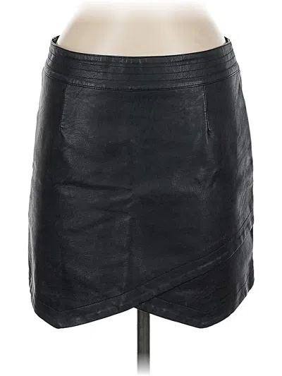 Pre-owned Jack By Bb Dakota Faux Leather Skirt In Black