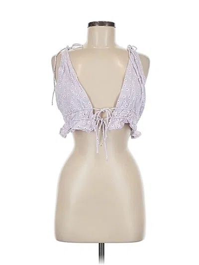 Pre-owned Princess Polly Tank Top Purple Plunge Neckline Tops