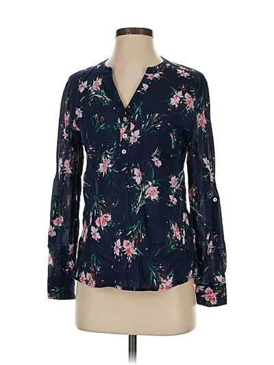 Pre-owned Carve Designs Long Sleeve Blouse In Blue