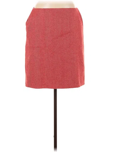 Pre-owned Boden Wool Skirt In Red