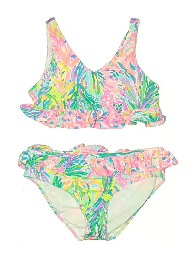 Pre-owned Lilly Pulitzer Kids' Two Piece Swimsuit In Pink