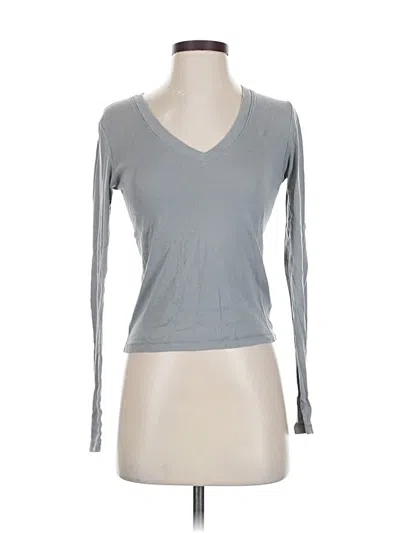 Pre-owned Splendid 3/4 Sleeve T-shirt In Gray