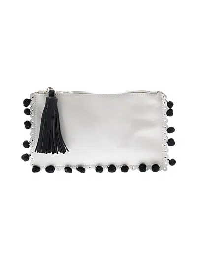 Pre-owned Shiraleah Clutch In White