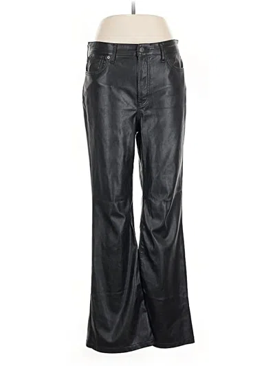 Pre-owned Gap Faux Leather Pants In Black