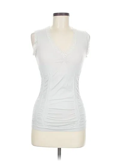 Pre-owned By Together Sleeveless Top Ivory Sweetheart Neckline Tops In White