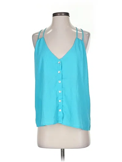 Pre-owned Poetry Sleeveless Blouse In Blue