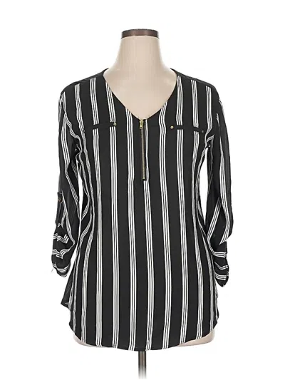 Rue21 Long Sleeve Blouse In Black