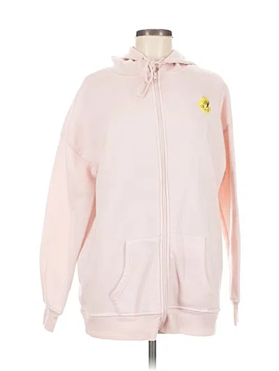 Pre-owned Assorted Brands Zip Up Hoodie In Pink