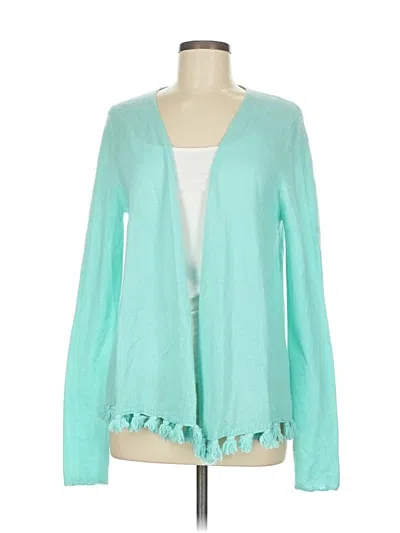 Pre-owned Calypso St Barth Cashmere Cardigan Sweater In Blue