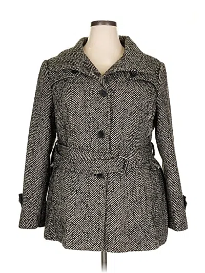 Pre-owned Nicole Miller Coat In Gray
