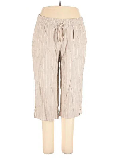 Pre-owned Land' N Sea Linen Pants In Brown