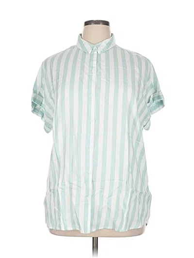 Pre-owned Beachlunchlounge Short Sleeve Blouse In Blue