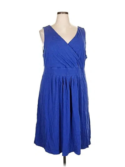 Pre-owned Lands' End Casual Dress In Blue