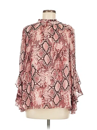 Pre-owned Vince Camuto Long Sleeve Blouse In Pink