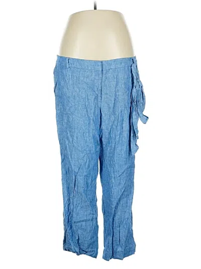 Pre-owned Talbots Linen Pants In Blue