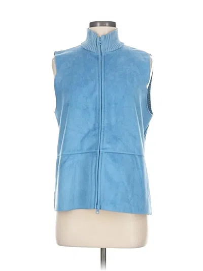 Pre-owned Jjill Vest In Blue