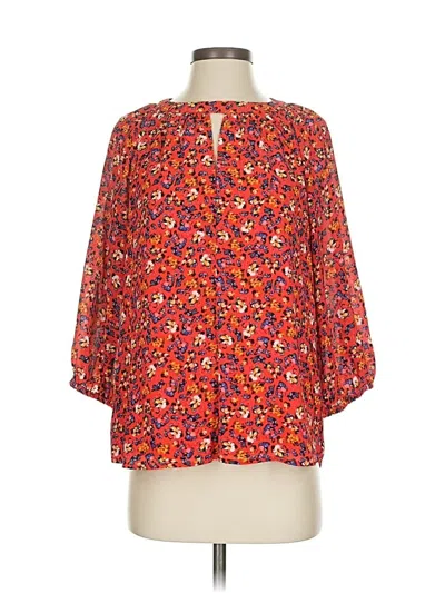 Pre-owned Vince Camuto 3/4 Sleeve Blouse In Orange