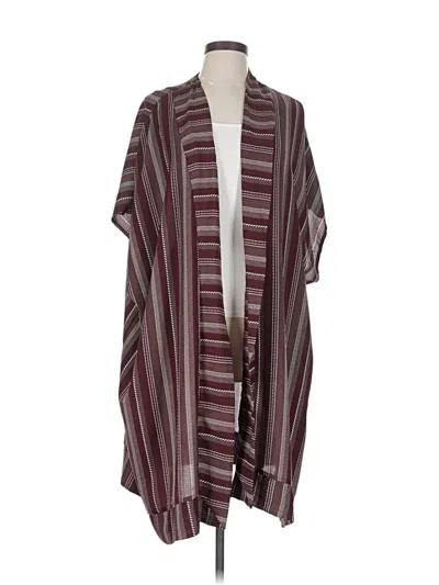 Pre-owned Sadie & Sage Kimono In Burgundy