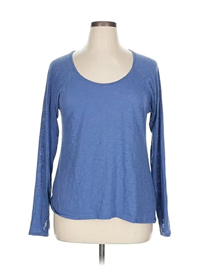 Pre-owned Athleta Long Sleeve T-shirt In Blue