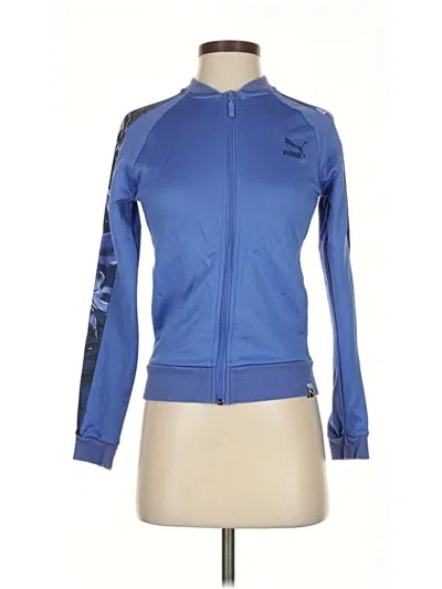 Pre-owned Puma Zip Up Hoodie In Blue