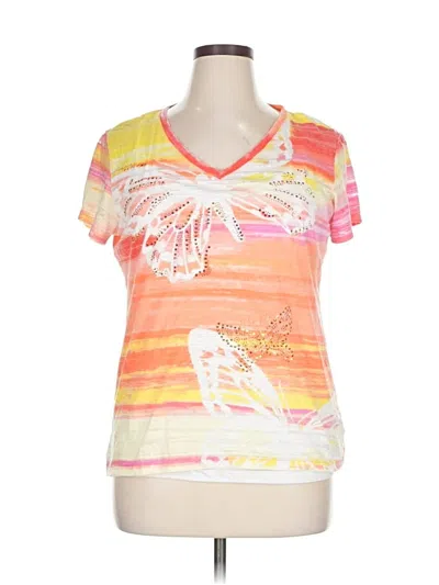 Pre-owned Style & Co Short Sleeve T-shirt In Orange